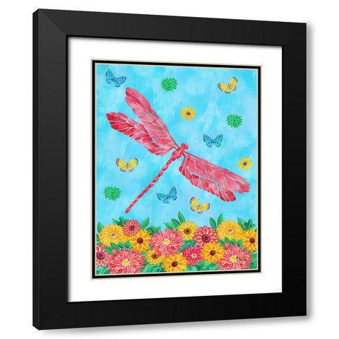 Blooming Flight Vertical I Black Modern Wood Framed Art Print with Double Matting by Brent, Paul