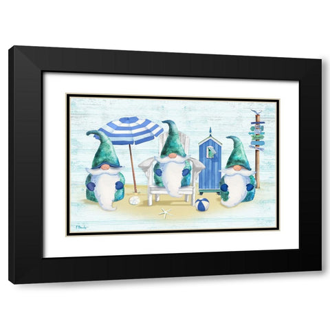 Coastal Gnome Horizontal I Black Modern Wood Framed Art Print with Double Matting by Brent, Paul