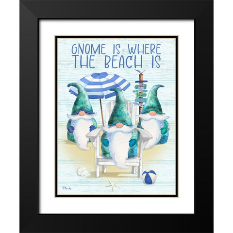 Coastal Gnome Vertical Black Modern Wood Framed Art Print with Double Matting by Brent, Paul