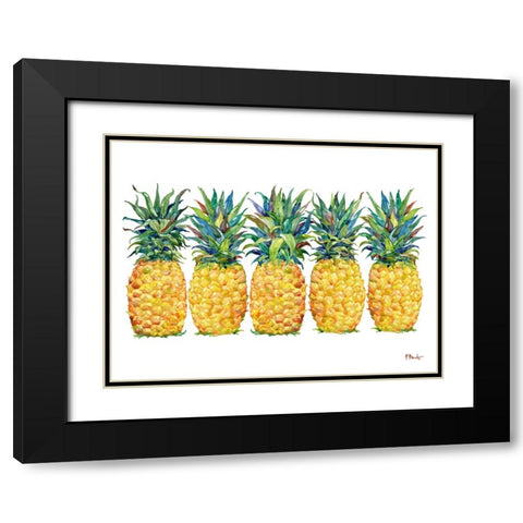 Kona Pineapple Horizontal Black Modern Wood Framed Art Print with Double Matting by Brent, Paul