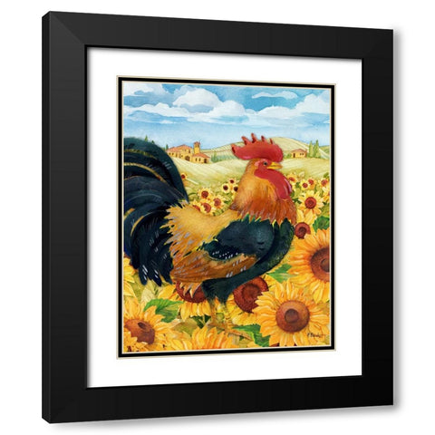 Sunflower Roost Vertical Black Modern Wood Framed Art Print with Double Matting by Brent, Paul