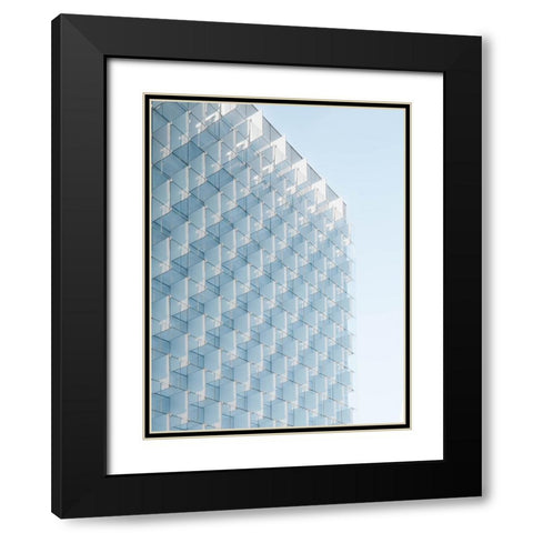 Abstract 10 Black Modern Wood Framed Art Print with Double Matting by Lee, Rachel
