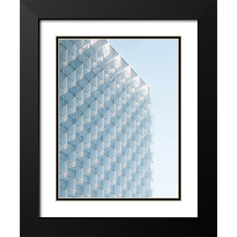 Abstract 10 Black Modern Wood Framed Art Print with Double Matting by Lee, Rachel