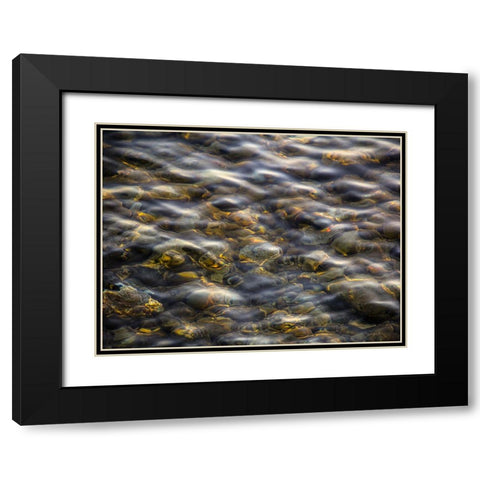 Abstract 16 Black Modern Wood Framed Art Print with Double Matting by Lee, Rachel