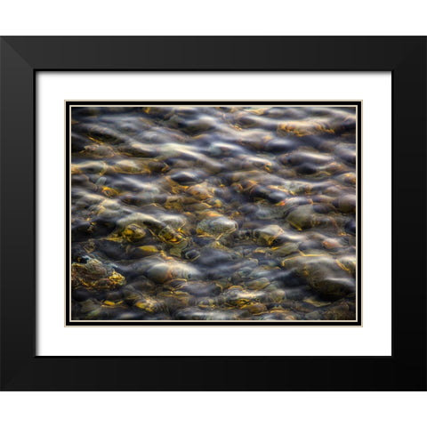 Abstract 16 Black Modern Wood Framed Art Print with Double Matting by Lee, Rachel