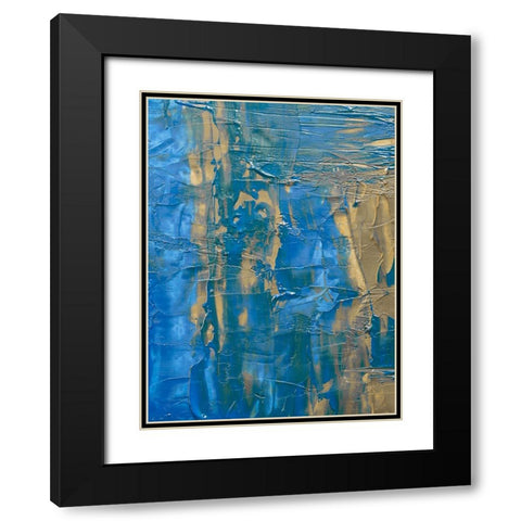 Abstract 50 Black Modern Wood Framed Art Print with Double Matting by Lee, Rachel
