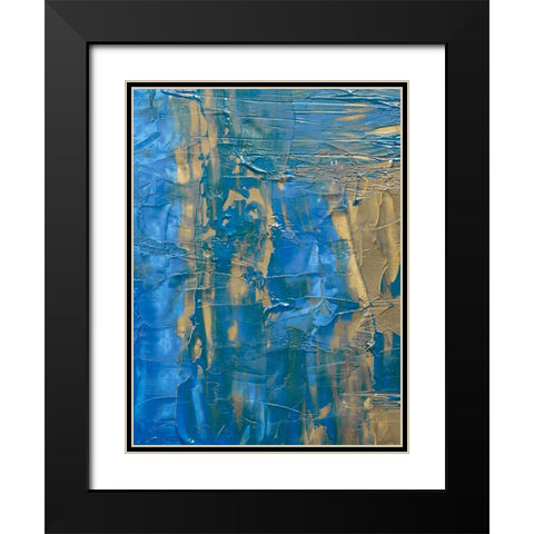 Abstract 50 Black Modern Wood Framed Art Print with Double Matting by Lee, Rachel