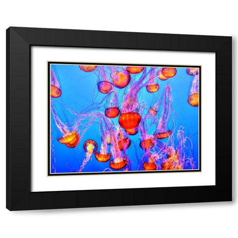Abstract 7 Black Modern Wood Framed Art Print with Double Matting by Lee, Rachel