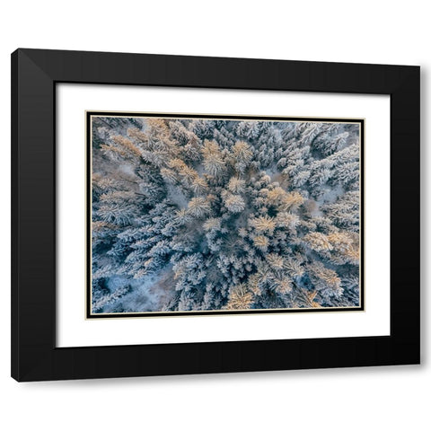 Aerial 11 Black Modern Wood Framed Art Print with Double Matting by Lee, Rachel