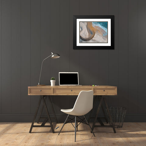 Aerial 12 Black Modern Wood Framed Art Print with Double Matting by Lee, Rachel