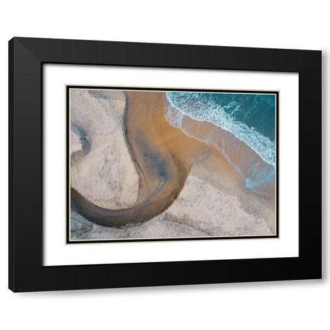 Aerial 12 Black Modern Wood Framed Art Print with Double Matting by Lee, Rachel