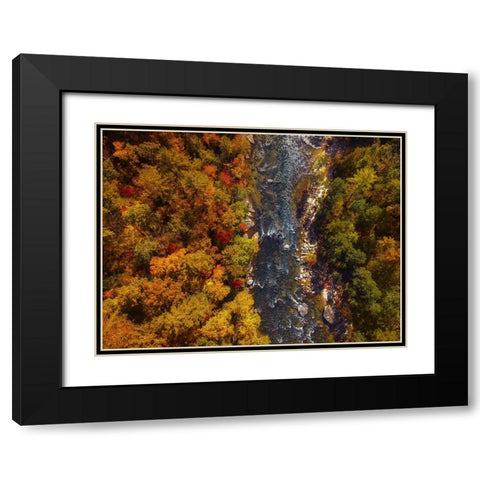 Aerial 14 Black Modern Wood Framed Art Print with Double Matting by Lee, Rachel