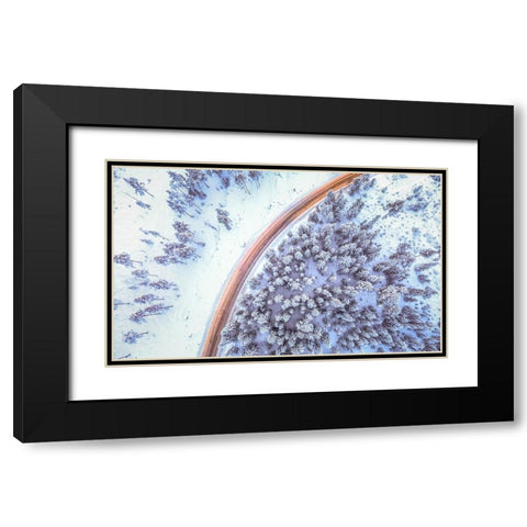 Aerial 6 Black Modern Wood Framed Art Print with Double Matting by Lee, Rachel