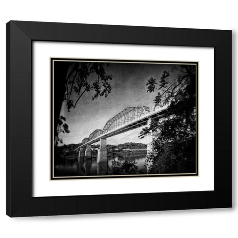 Afternoon Walnut BW Black Modern Wood Framed Art Print with Double Matting by Lee, Rachel