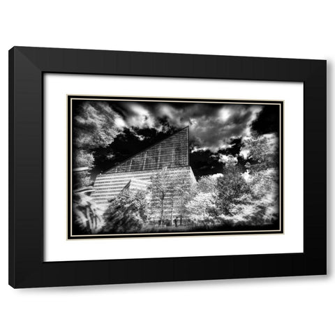 Aquarium 2 HDR BW Holga Black Modern Wood Framed Art Print with Double Matting by Lee, Rachel