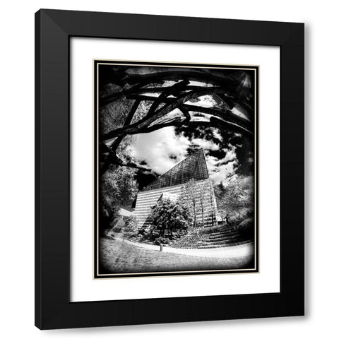 Aquarium Sun BW Holga Black Modern Wood Framed Art Print with Double Matting by Lee, Rachel