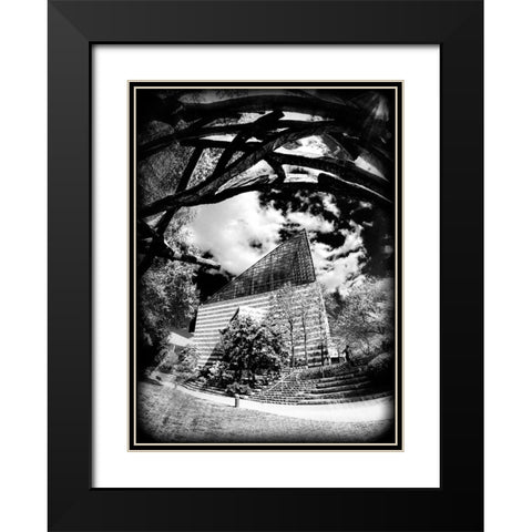 Aquarium Sun BW Holga Black Modern Wood Framed Art Print with Double Matting by Lee, Rachel