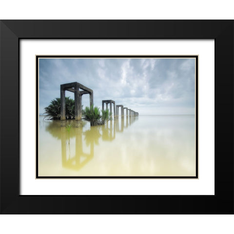 Architectural 4 Black Modern Wood Framed Art Print with Double Matting by Lee, Rachel