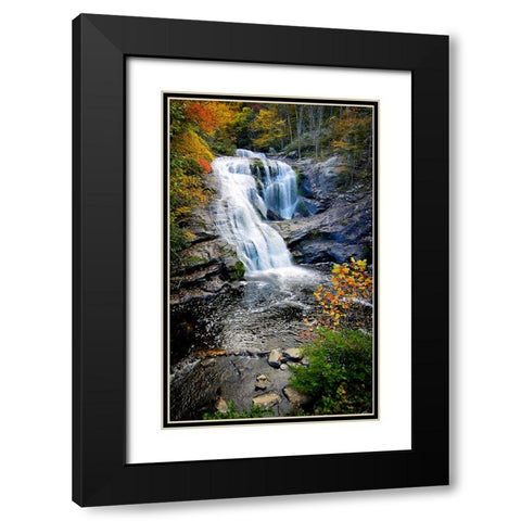 Bald River Falls Black Modern Wood Framed Art Print with Double Matting by Lee, Rachel