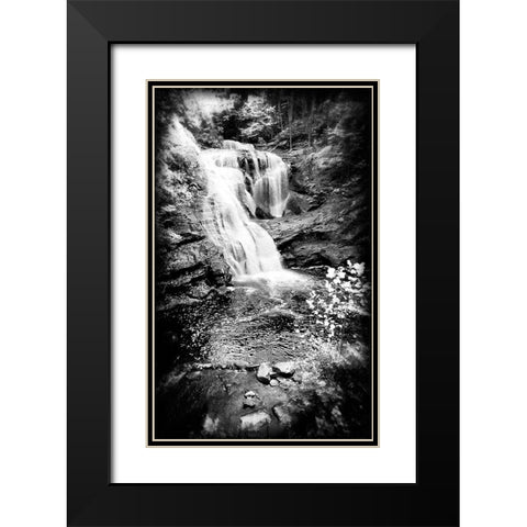 Bald River Falls Holga Black Modern Wood Framed Art Print with Double Matting by Lee, Rachel
