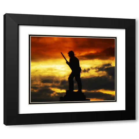 Battlefield Monument Black Modern Wood Framed Art Print with Double Matting by Lee, Rachel