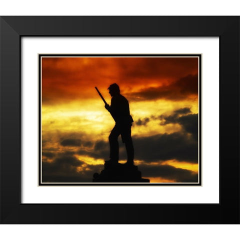 Battlefield Monument Black Modern Wood Framed Art Print with Double Matting by Lee, Rachel