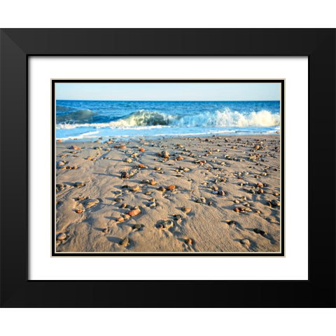 Beach 21 Black Modern Wood Framed Art Print with Double Matting by Lee, Rachel