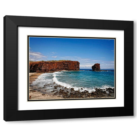 Beach 23 Black Modern Wood Framed Art Print with Double Matting by Lee, Rachel