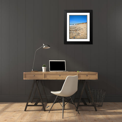 Beach 26 Black Modern Wood Framed Art Print with Double Matting by Lee, Rachel