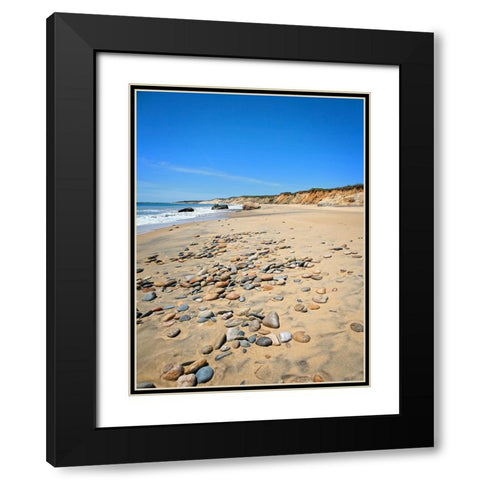 Beach 26 Black Modern Wood Framed Art Print with Double Matting by Lee, Rachel
