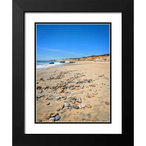 Beach 26 Black Modern Wood Framed Art Print with Double Matting by Lee, Rachel
