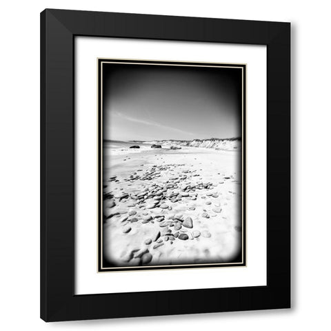 Beach 26 BW Holga Black Modern Wood Framed Art Print with Double Matting by Lee, Rachel