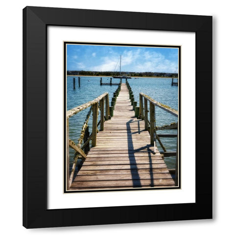 Beach 28 Black Modern Wood Framed Art Print with Double Matting by Lee, Rachel