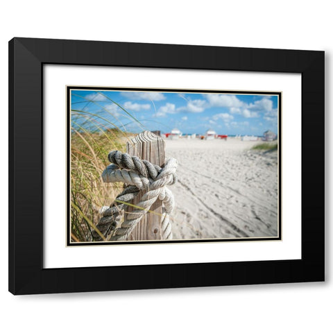 Beach 4 Black Modern Wood Framed Art Print with Double Matting by Lee, Rachel
