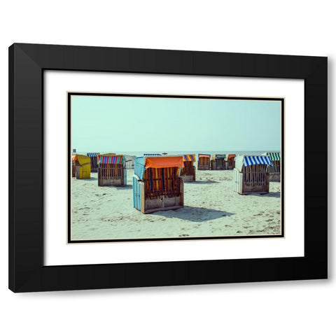 Beach 6 Black Modern Wood Framed Art Print with Double Matting by Lee, Rachel