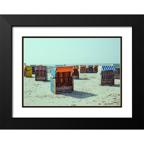 Beach 6 Black Modern Wood Framed Art Print with Double Matting by Lee, Rachel