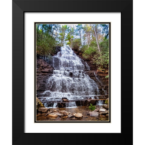 Benton Falls 1 Black Modern Wood Framed Art Print with Double Matting by Lee, Rachel
