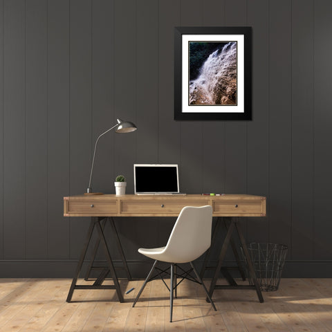 Benton Falls 3 Black Modern Wood Framed Art Print with Double Matting by Lee, Rachel
