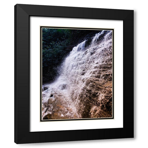 Benton Falls 3 Black Modern Wood Framed Art Print with Double Matting by Lee, Rachel