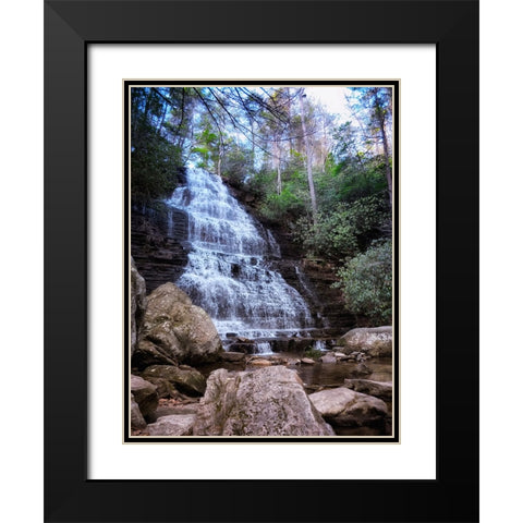 Benton Falls 4 Black Modern Wood Framed Art Print with Double Matting by Lee, Rachel