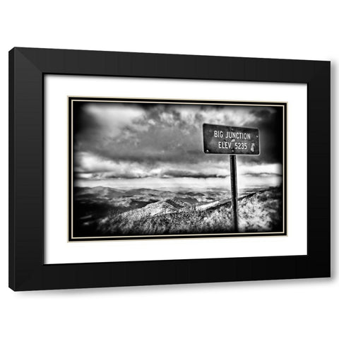 Big Junction BW Holga Black Modern Wood Framed Art Print with Double Matting by Lee, Rachel