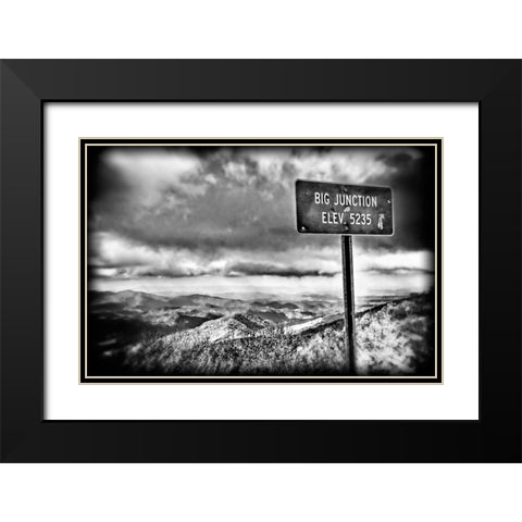 Big Junction BW Holga Black Modern Wood Framed Art Print with Double Matting by Lee, Rachel