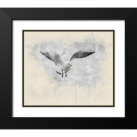 Bird 14 Watercolor Black Modern Wood Framed Art Print with Double Matting by Lee, Rachel