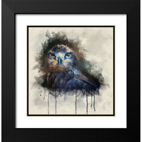 Bird 20 Watercolor Black Modern Wood Framed Art Print with Double Matting by Lee, Rachel