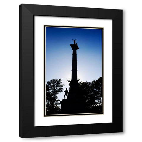 Bragg War Memorial Black Modern Wood Framed Art Print with Double Matting by Lee, Rachel