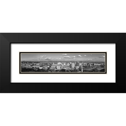 Cameron Hill View BW Black Modern Wood Framed Art Print with Double Matting by Lee, Rachel