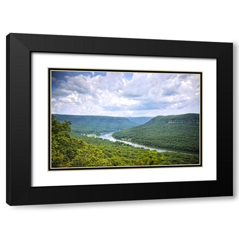 Canyon View Black Modern Wood Framed Art Print with Double Matting by Lee, Rachel