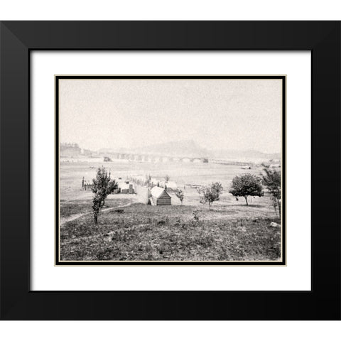 Chattanooga 1861 2 Black Modern Wood Framed Art Print with Double Matting by Lee, Rachel