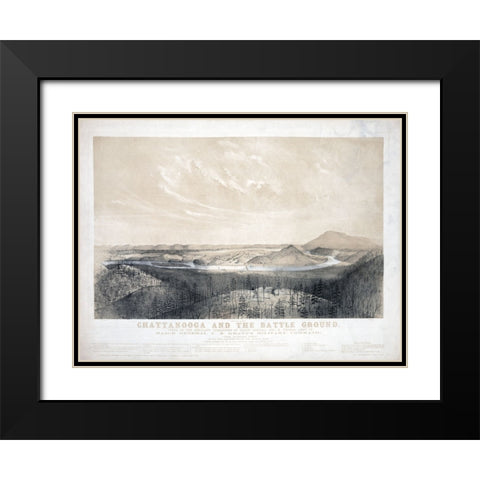 Chattanooga and the Battleground Black Modern Wood Framed Art Print with Double Matting by Lee, Rachel