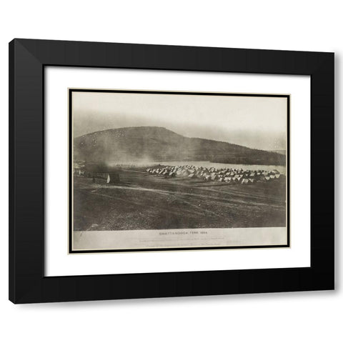 Chattanooga Army of the Cumberland 1864 Black Modern Wood Framed Art Print with Double Matting by Lee, Rachel